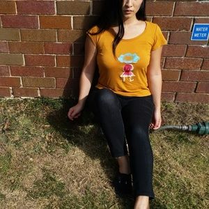 Mustard orange t-shirt